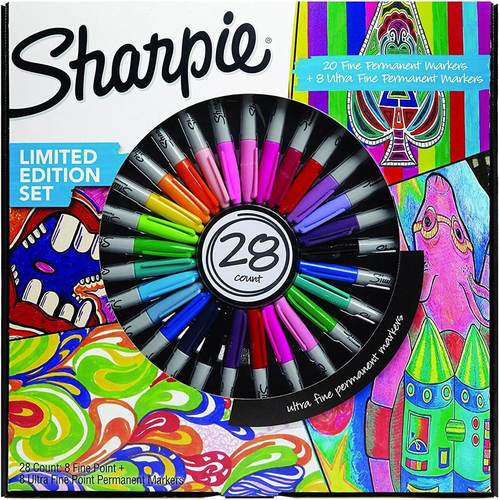 סט 28 טושים SHARPIE PERMANENT (מהדורה מוגבלת)