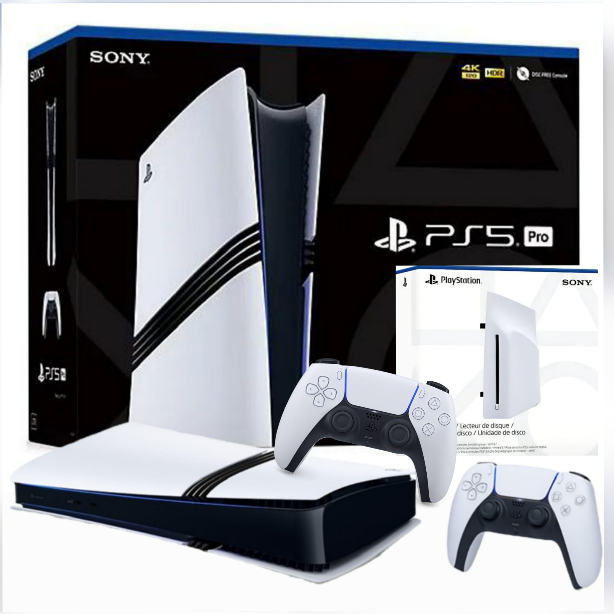 SONY PLAYSTATION 5 PRO 2TB + 2 CPNTROLLERS + DISK DRIVE