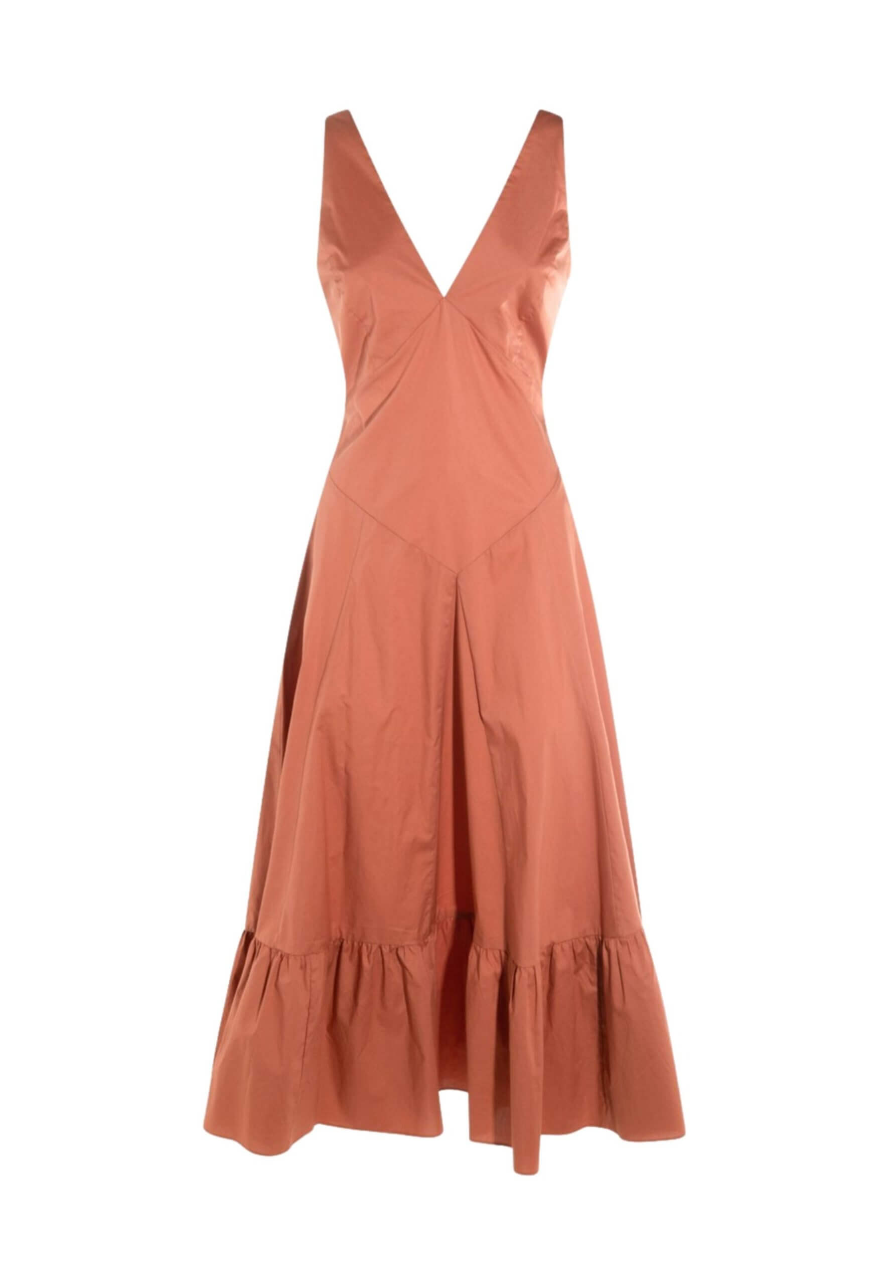 Midi dress in poplin