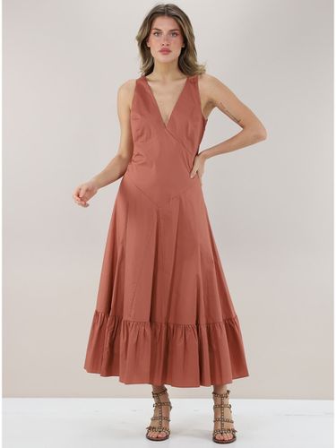 Midi dress in poplin