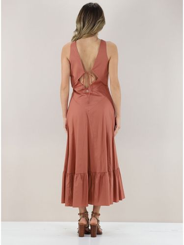 Midi dress in poplin