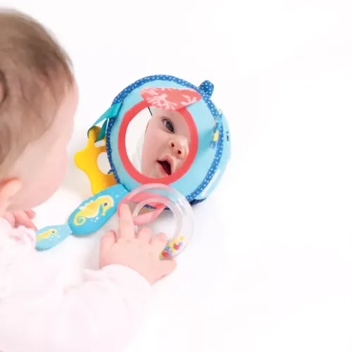 צעצוע תלייה רעשן עם מראה בצורת לוויתן