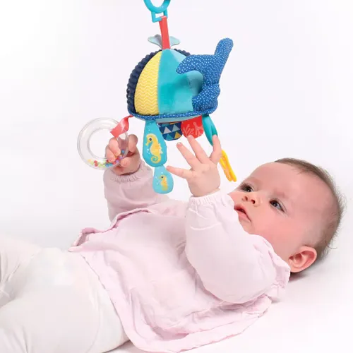 צעצוע תלייה רעשן עם מראה בצורת לוויתן