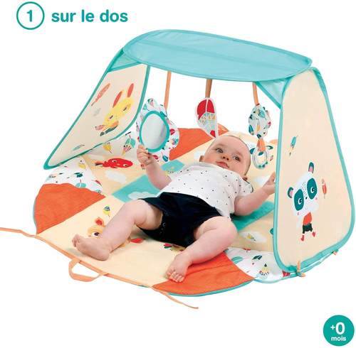 משטח פעילות 3 ב-1 נייד מתקפל עם קשת צעצועים