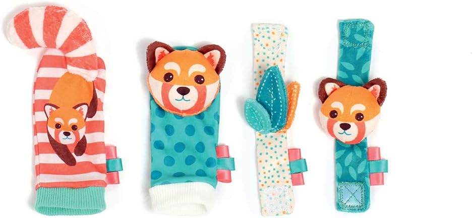 סט צמידים רעשנים וכפפות לידיים ולרגליים