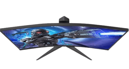 מסך מחשב קעור עם קצב רענון גבוה ותמיכה ב-FreeSync Premium