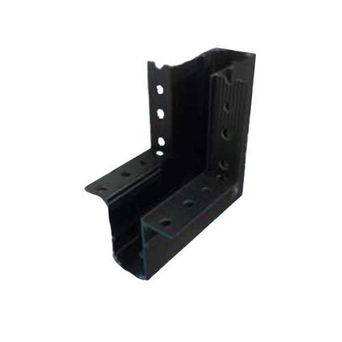 מחבר L קיר לפס צבירה מגנטי שקוע טרימלס שחור LS-MZ220