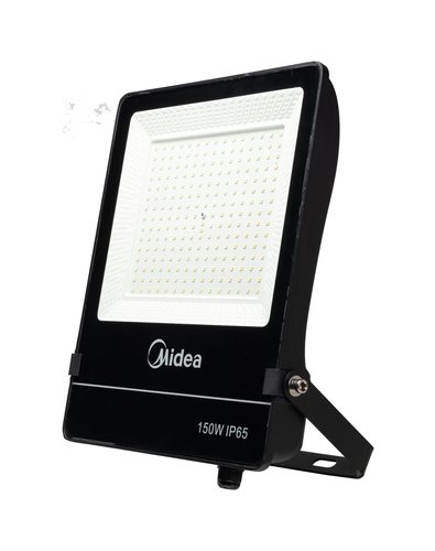 פנס הצפה 100LM/W MIDEA 150W גוף שחור/אור חם 3000K