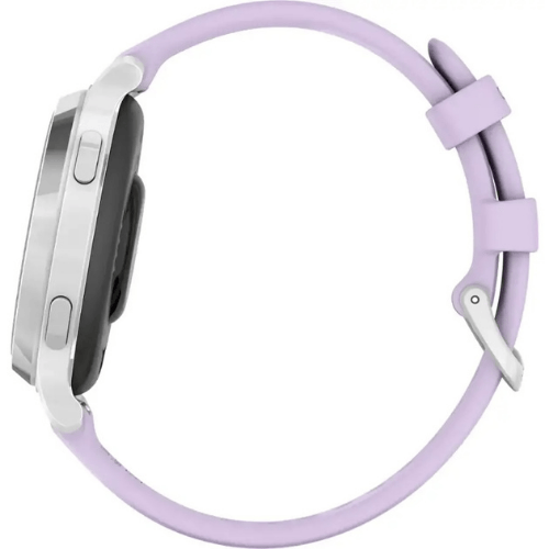 שעון חכם צבע כסוף עם רצועה סגולה Garmin Lily 2 Active 38mm
