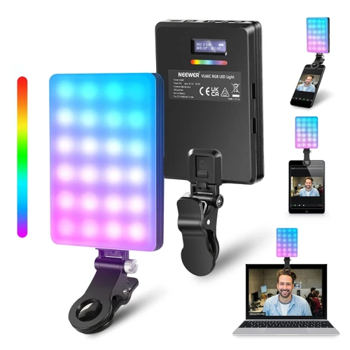 תאורה ניידת עם קליפס דגם LJ-S02 RGB