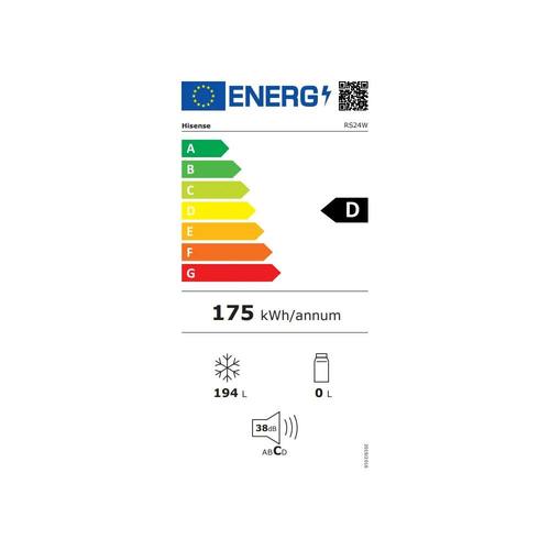 מקפיא 6 תאים 194 ליטר Hisense RS24W לבן