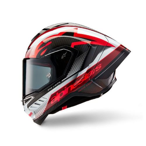                                      קסדת כביש ספורטיבית ALPINESTARS SUPERTECH R10 TEAM  שחור קרבון אדום לבן                                 