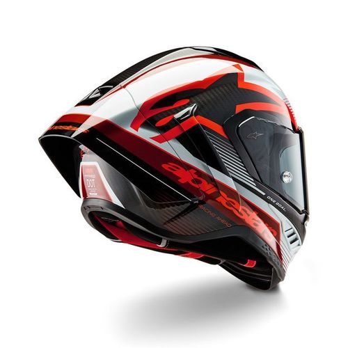                                      קסדת כביש ספורטיבית ALPINESTARS SUPERTECH R10 TEAM  שחור קרבון אדום לבן                                 