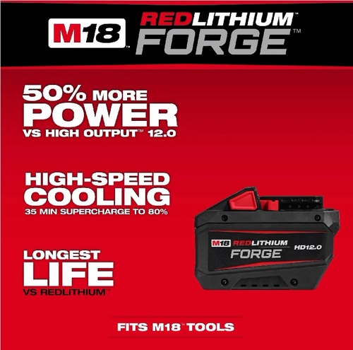 סוללת  FORGE  M18FB12 מבית MILWAUKEE 