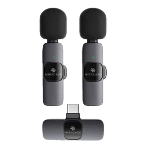 זוג מיקרופון דש אלחוטיים TYPE C MIRACASE MWMC550