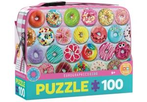 פאזל 100 חלקים בתיק אוכל דונאטס