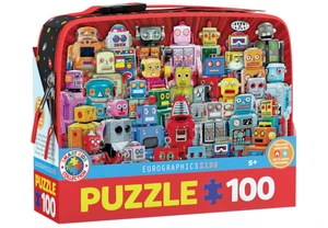 פאזל 100 חלקים בתיק אוכל רובוטים