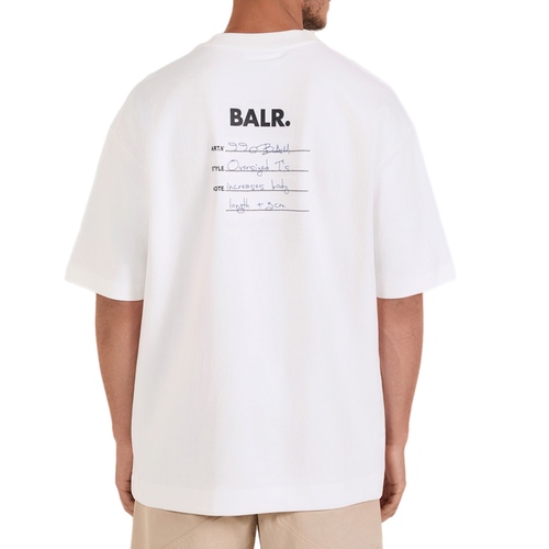חולצה BALR מידות XS-XXL לגברים בגוון לבן