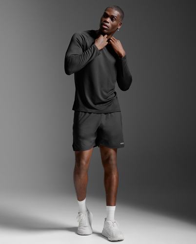 חולצת ריצה Aero Mesh Long Sleeve BLK/SRF