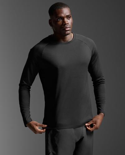 חולצת ריצה Aero Mesh Long Sleeve BLK/SRF