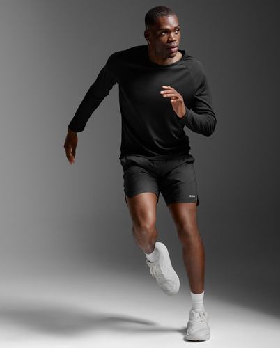 חולצת ריצה Aero Mesh Long Sleeve BLK/SRF