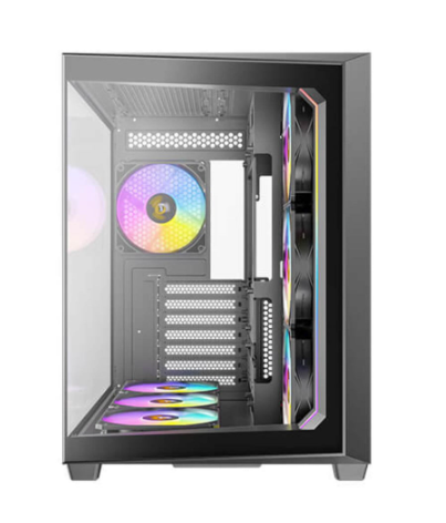 מארז Antec C5 ARGB עם 7 מאווררי RGB – מבט קדמי