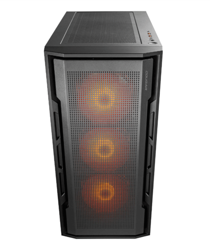 מארז Mid-Tower שחור עם חיבור USB Type-C ו-4 מאווררי 120 מ