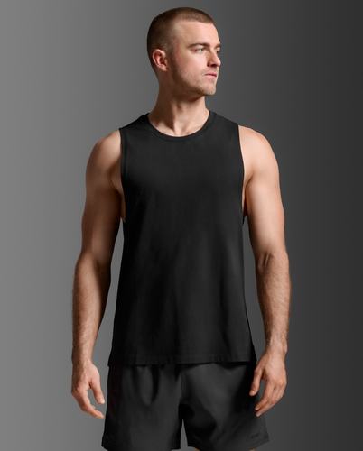 גופיית אימונים Motion Cotton Flex Tank BLK/BLK