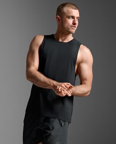 גופיית אימונים Motion Cotton Flex Tank BLK/BLK