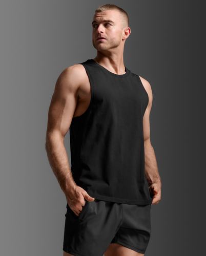 גופיית אימונים Motion Cotton Flex Tank BLK/BLK