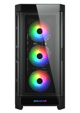 מארז חלון צד COUGAR DUOFACE-PRO-BL RGB ATX 4X120mm ARGB FAN  Black