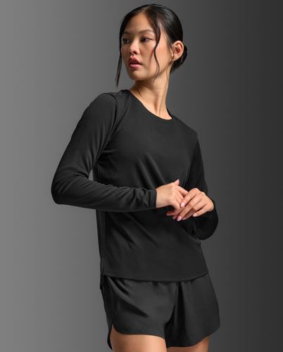 חולצת ריצה Aero Mesh Long Sleeve BLK/SRF