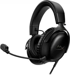 אוזניות גיימינג חוטיות HyperX Cloud III USB 7.1 - שחור