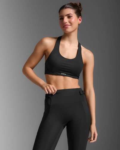 חזיית ספורט Aero Mesh Medium Impact Bra BLK/SRF