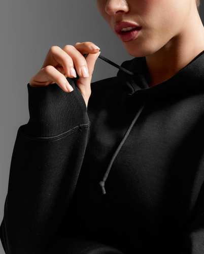 עליונית Form Smooth Spacer Crop Hoodie BLK/BLK
