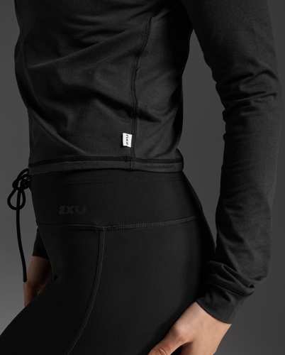 עליונית Flex Crop 1/2 Zip Long Sleeve BLK/BLK