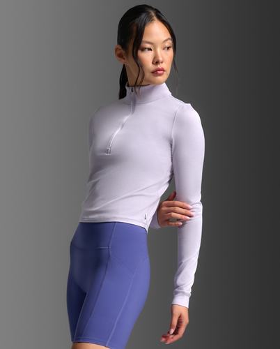 עליונית Flex Crop 1/2 Zip Long Sleeve VVV/VVV