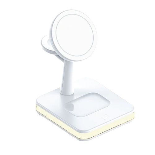 מעמד טעינה מהירה אלחוטי למוצרי Apple עם תאורת LED