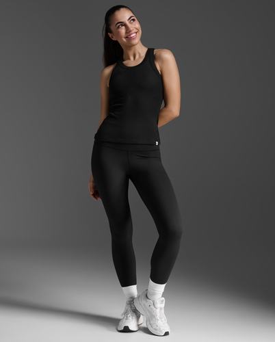 גופיית אימונים Fluid Ribbed Tank BLK/WHT