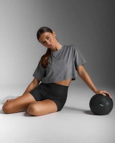 חולצת אימונים Form Soft Jersey Crop Tee HBM/BLK