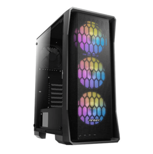 מארז מחשב שחור עם 4 מאווררי ARGB מובנים מבית Antec