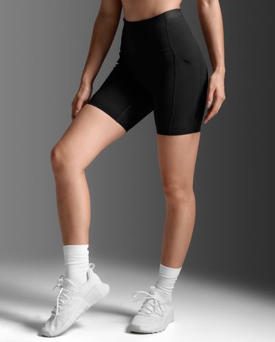טייץ קומפרשן קצר Form Stash Hi-Rise Bike Short BLK