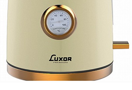 ‎ קומקום חשמלי 1.7 ליטר Luxor דגם K046QT-CG קרם שמנת