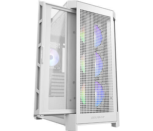 מארז גיימינג עם חלון צד זכוכית ותאורת RGB צבעונית מרהיבה.