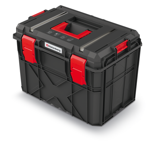 ארגז כלים X BLOCK TECH TOOLBOX 40 דגם KXB604040G מבית KISTENBERG עם 2 מגשים נשלפים, מסילות אלומיניום ופונקציית פלטפורמת עבודה עד 120 ק