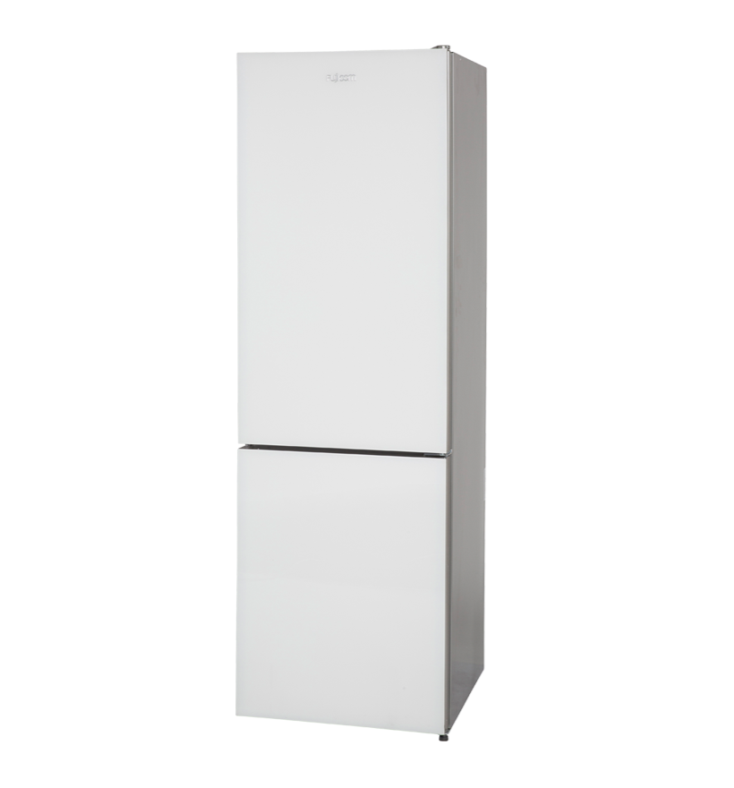 מקרר מקפיא תחתון 331 ליטר פוג’יקום Fujicom FJ-NF595GWE גימור זכוכית לבנה