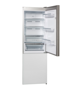 מקרר מקפיא תחתון 331 ליטר פוג’יקום Fujicom FJ-NF595GWE גימור זכוכית לבנה פוגיקום