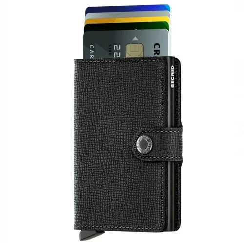 ארנק Secrid מקפיץ כרטיסים MiniWallet שחור Crisple