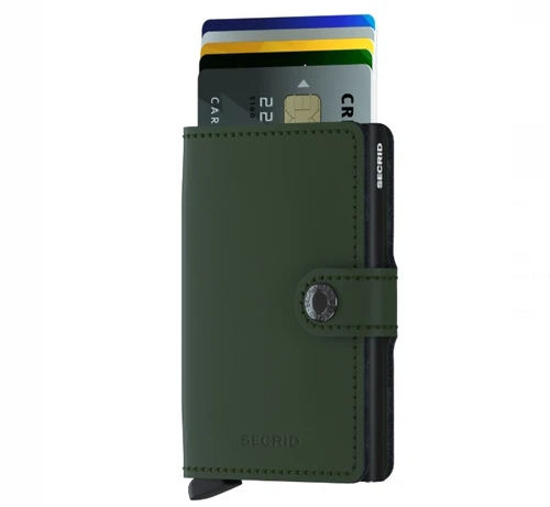 ארנק Secrid מקפיץ כרטיסים MiniWallet ירוק מט