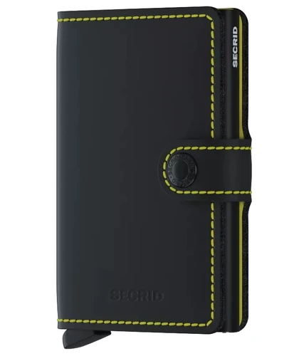 ארנק Secrid מקפיץ כרטיסים MiniWallet שחור צהוב